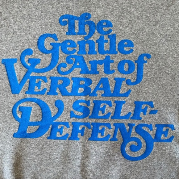 basketcase gallery jan 2020 verbal self-defense crewneck sweatshirt, size L - Picture 3 of 9